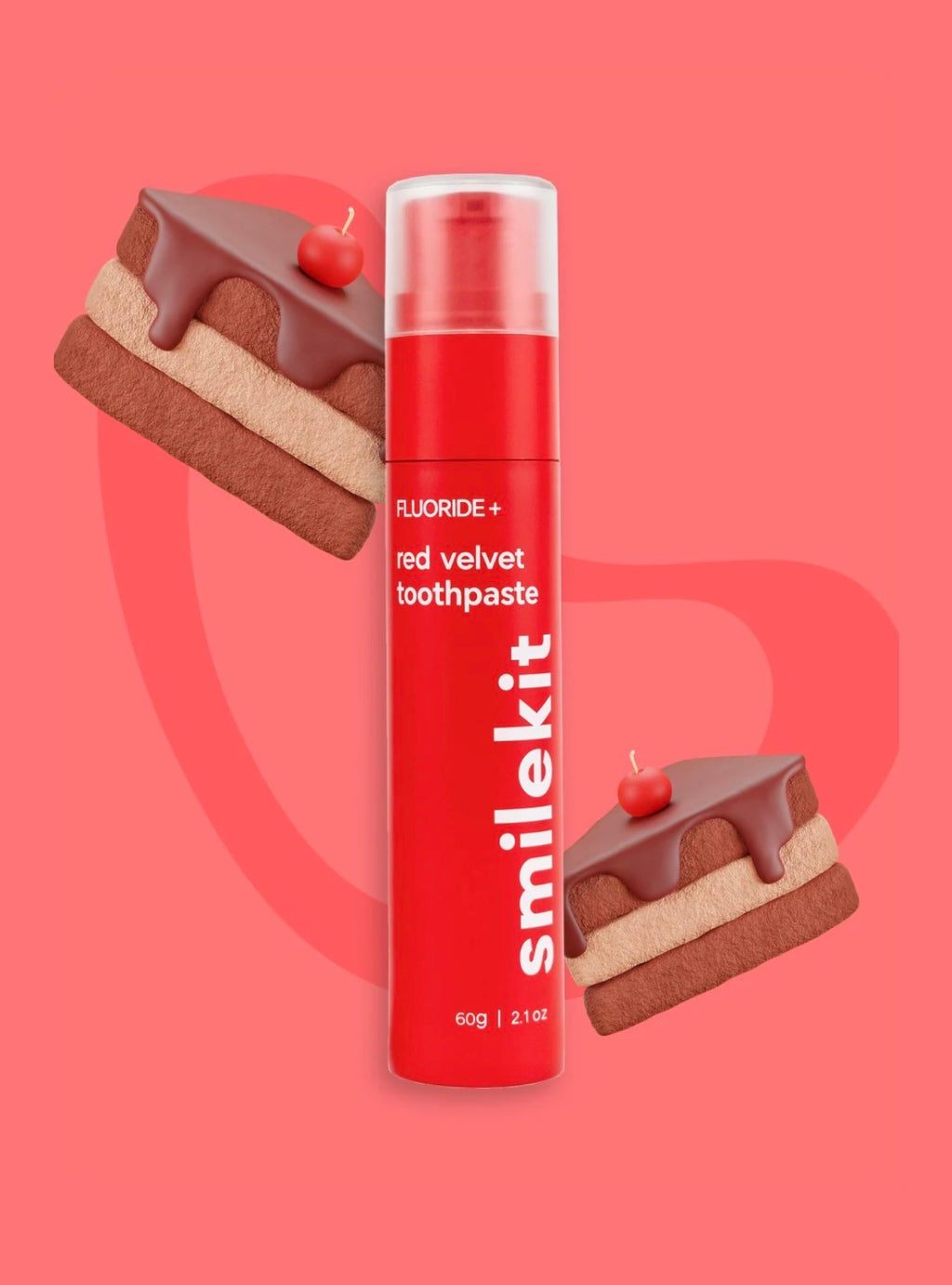 SmileKit baltinamoji dantų pasta „Red velvet skonio“ – 60 g