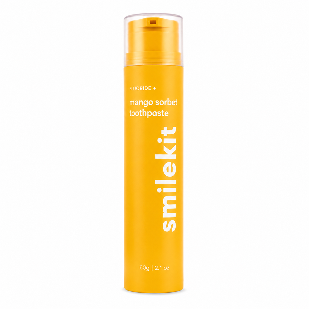 SmileKit baltinamoji dantų pasta „Mango šerbetinio skonio“ – 60 g