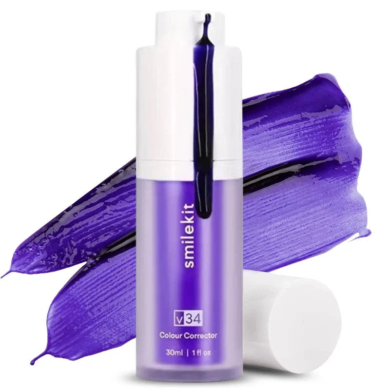 SmileKit V34 spalvos korektorius (violetinė dantų pasta) – 30 ml